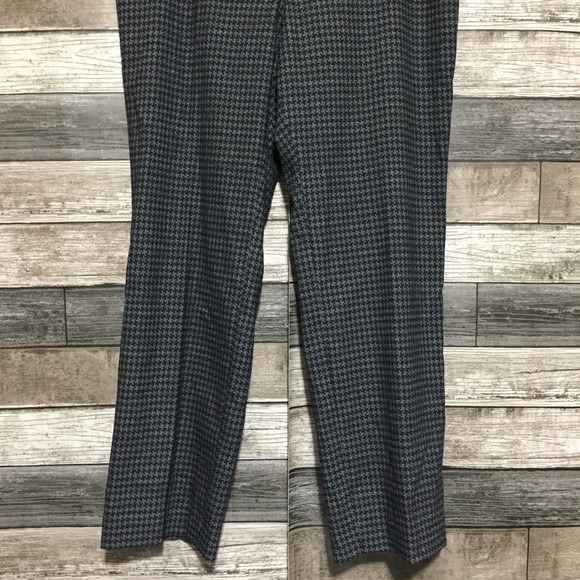 Talbots Houndstooth Pants Women’s 14P Gray Blue (Inseam 27.5) Straight - Picture 6 of 10